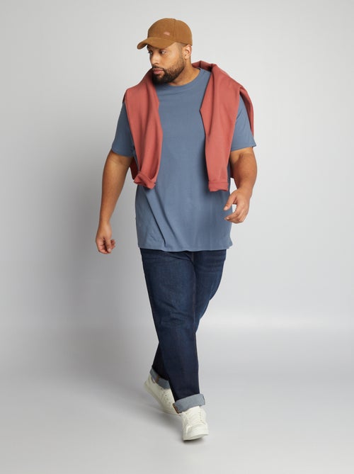 T-shirt uni en maille jersey - Kiabi