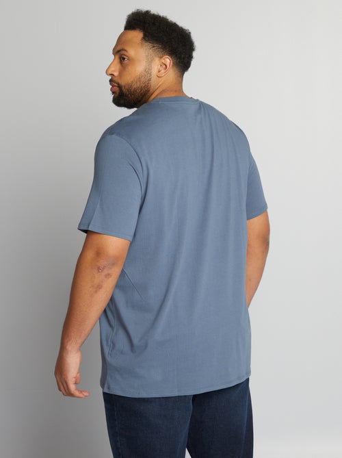 T-shirt uni en maille jersey - Kiabi
