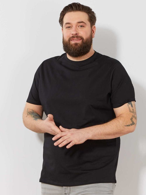 T-shirt uni en maille jersey - Kiabi