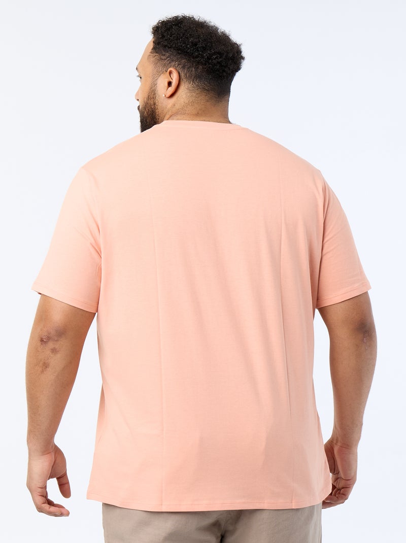 T-shirt uni en maille jersey Orange - Kiabi