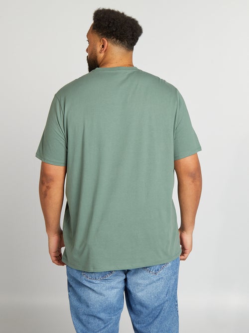 T-shirt uni en maille jersey - Kiabi