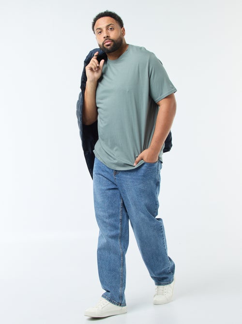 T-shirt uni en maille jersey - Kiabi