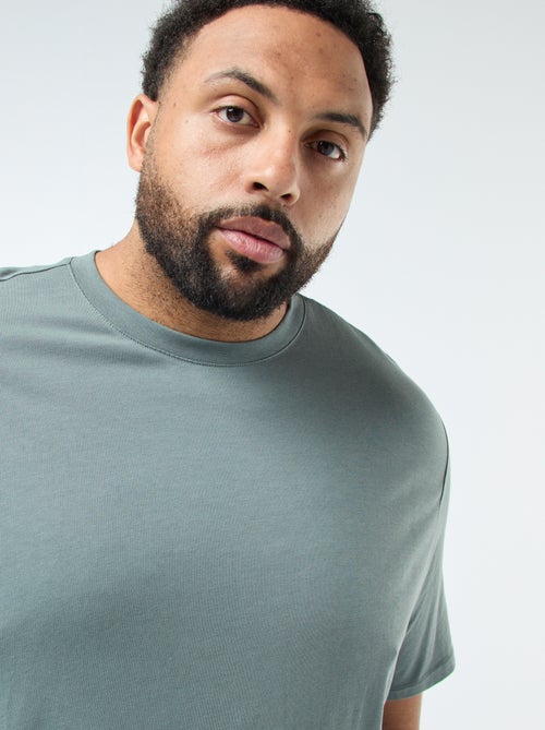 T-shirt uni en maille jersey - Kiabi