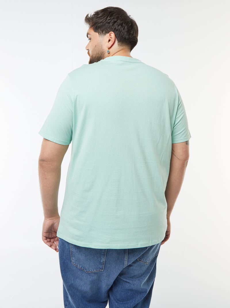 T-shirt uni en maille jersey Vert - Kiabi