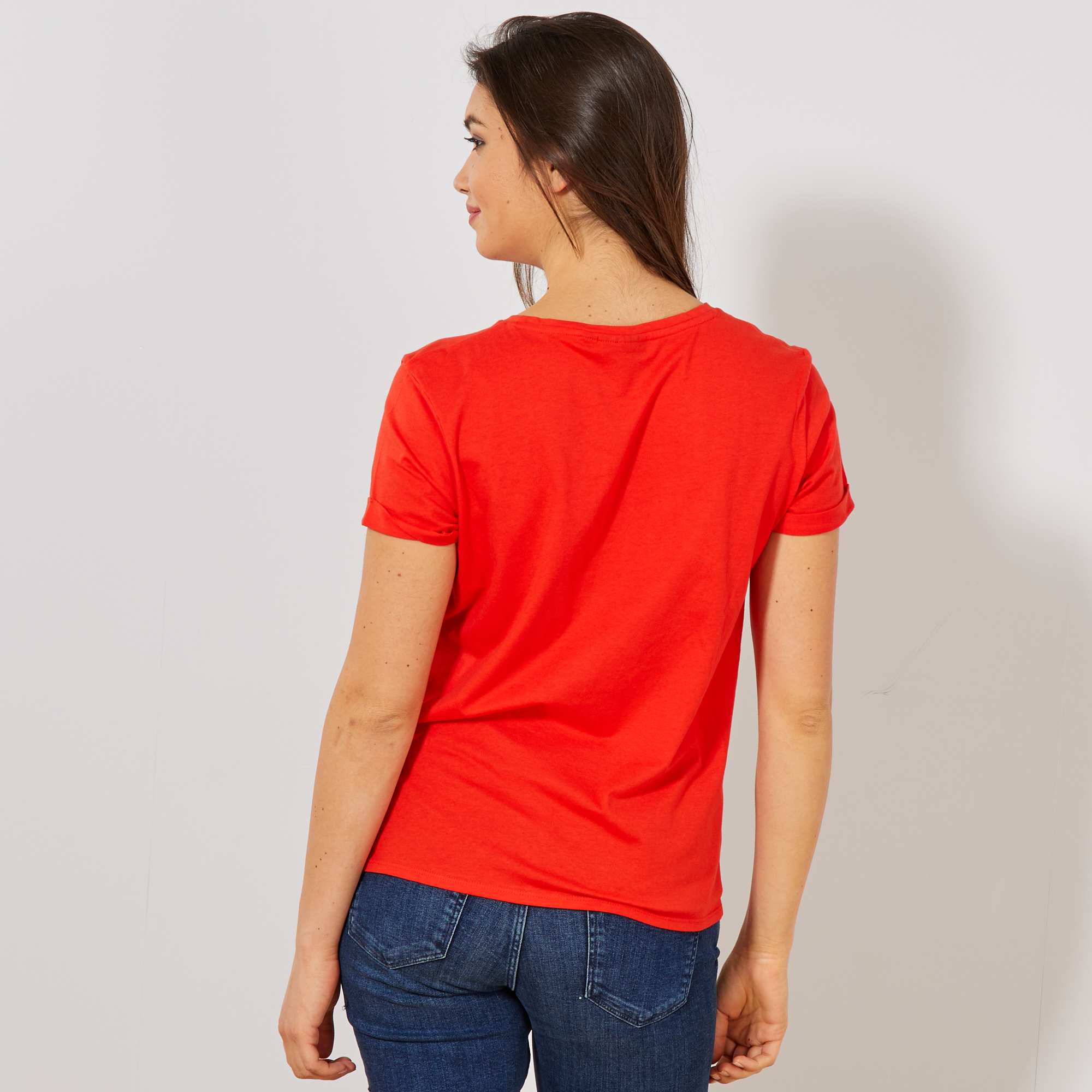 Tshirt uni en coton Femme Kiabi 4,00€