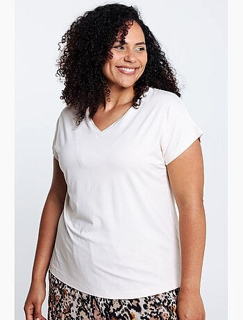 T-shirt uni en viscose