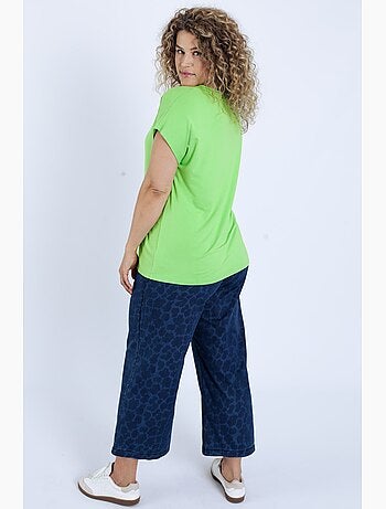 T-shirt uni en viscose PAPRIKA