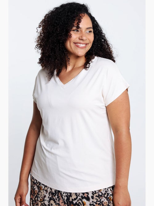 T-shirt uni en viscose PAPRIKA - Kiabi