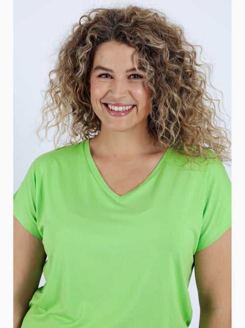 T-shirt uni en viscose PAPRIKA - Kiabi