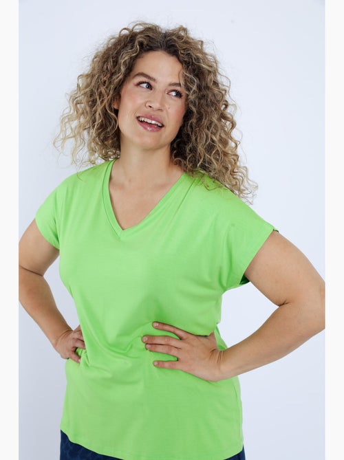 T-shirt uni en viscose PAPRIKA - Kiabi
