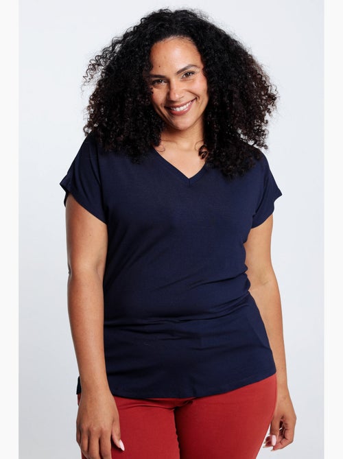 T-shirt uni en viscose PAPRIKA - Kiabi