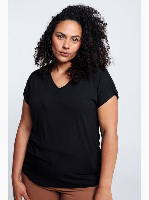 T-shirt uni en viscose PAPRIKA - Kiabi