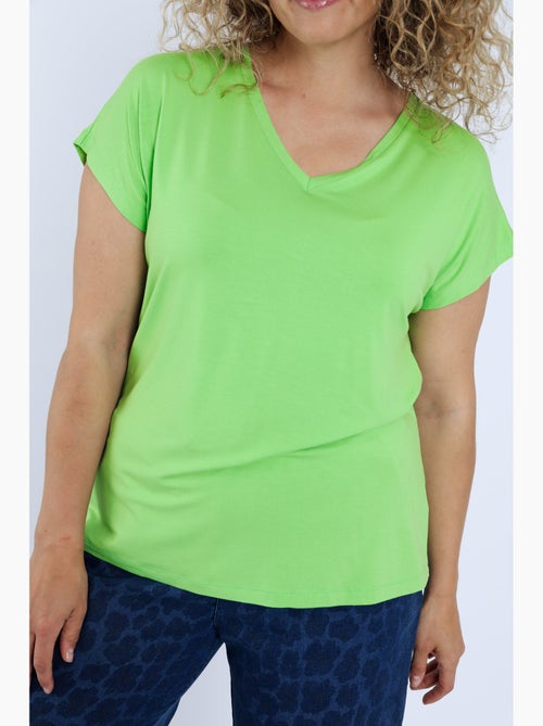 T-shirt uni en viscose PAPRIKA - Kiabi