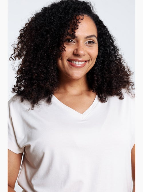 T-shirt uni en viscose PAPRIKA - Kiabi T-shirt uni en viscose PAPRIKA - Kiabi