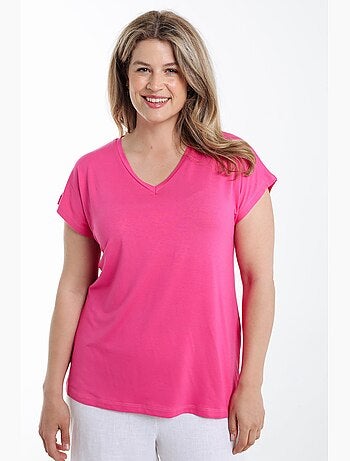 T-shirt uni en viscose