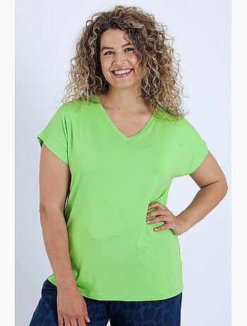 T-shirt uni en viscose