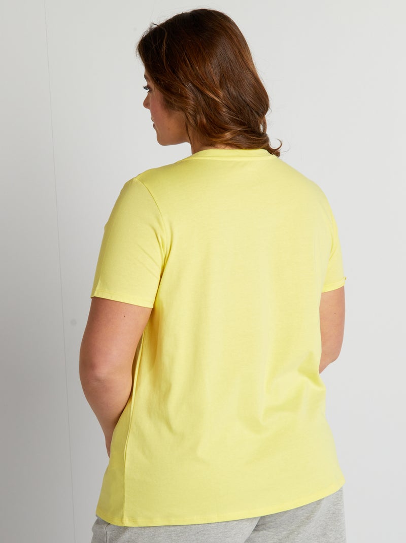 T-shirt Uni Jaune - Kiabi