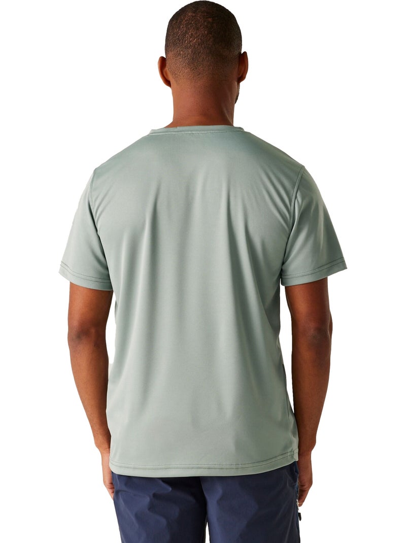 T-shirt uni manches courtes à col v fingal - regatta Gris Vert - Kiabi