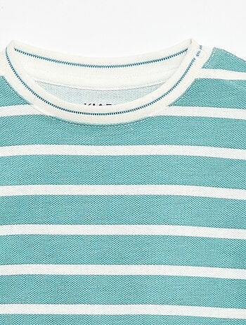 T-shirt rayé manches courtes en coton