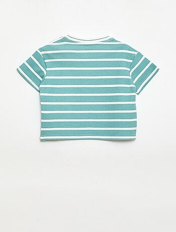 T-shirt rayé manches courtes en coton