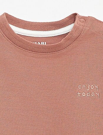 T-shirt rayé manches courtes en coton