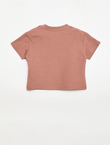 T-shirt rayé manches courtes en coton