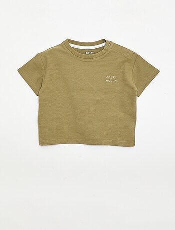 T-shirt rayé manches courtes en coton