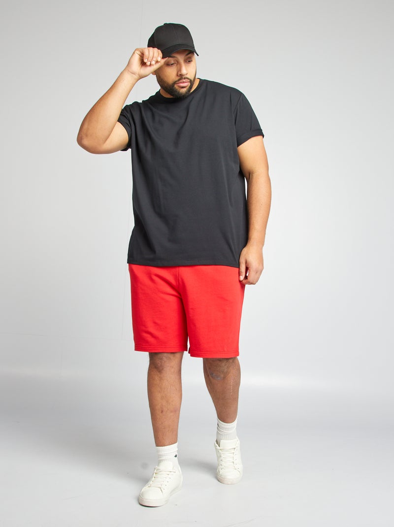 T-shirt uni manches courtes noir - Kiabi