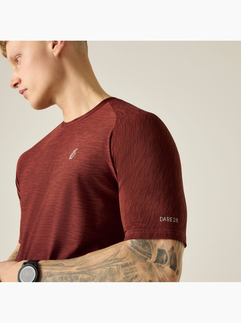 T-shirt uni manches courtes power up - dare 2b Rouge foncé - Kiabi