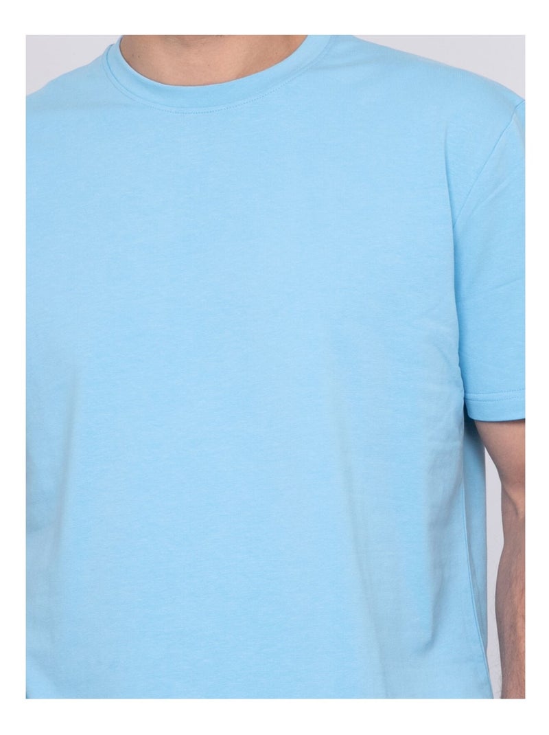 T-shirt uni NIMY Bleu ciel - Kiabi