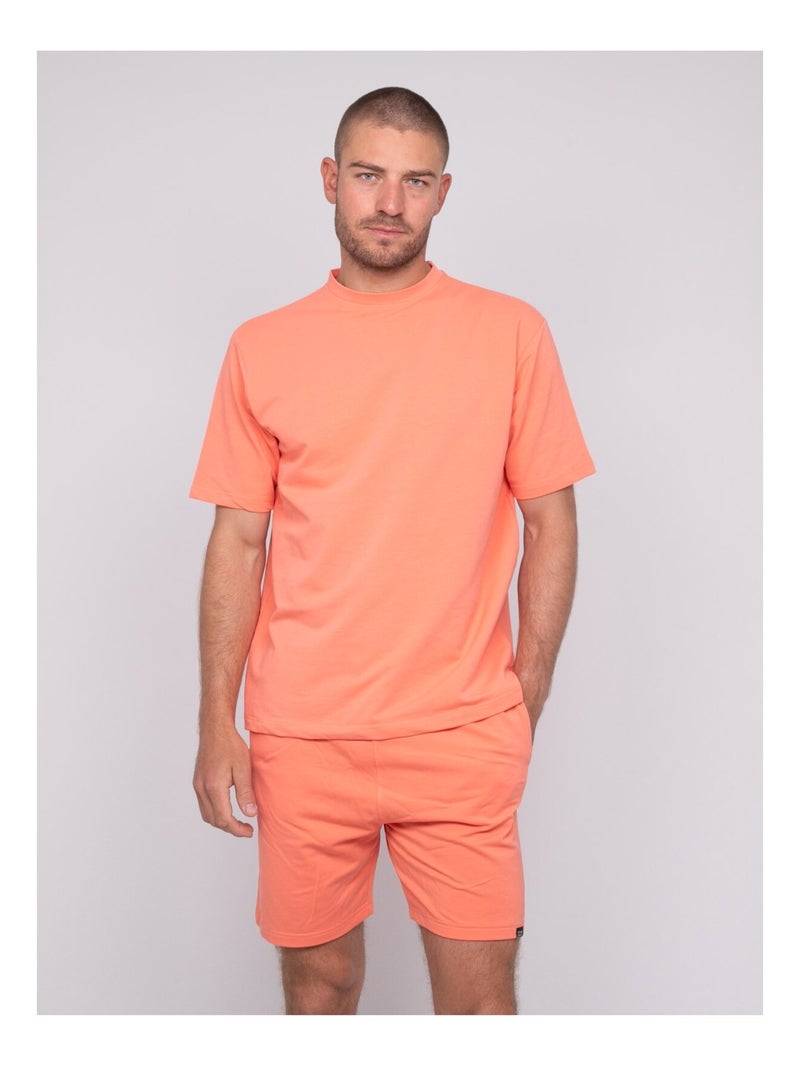 T-shirt uni NIMY Orange corail - Kiabi
