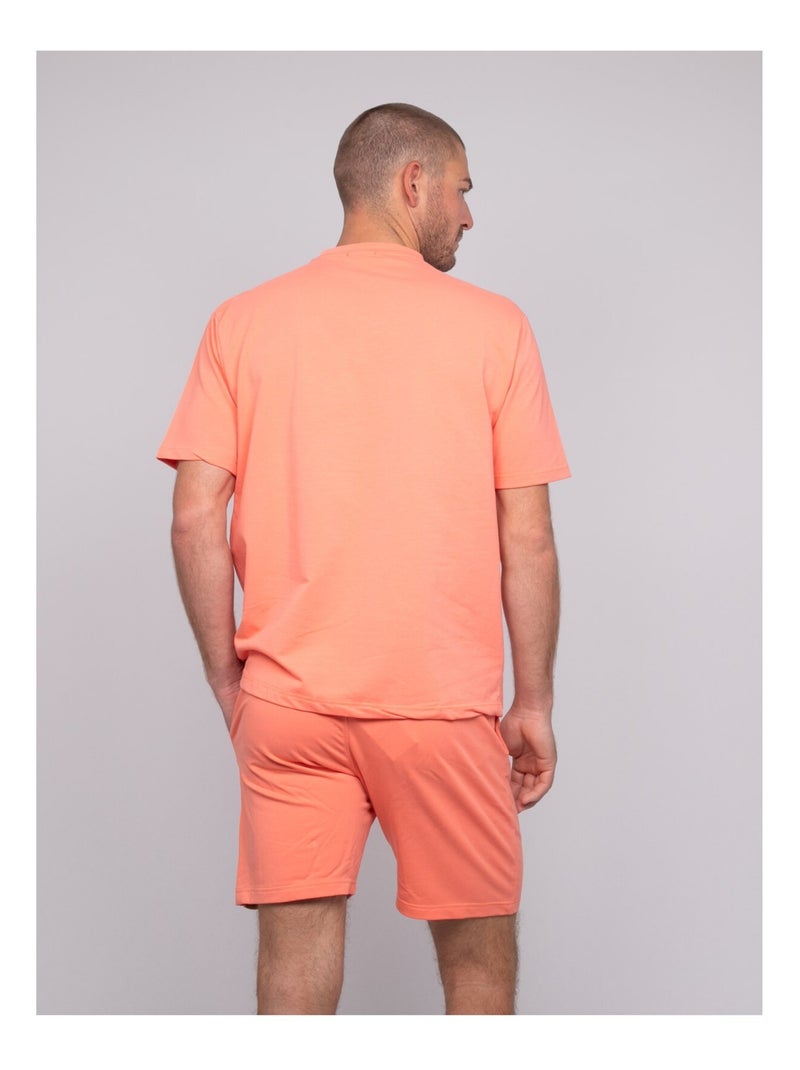T-shirt uni NIMY Orange corail - Kiabi