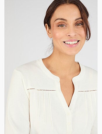 T-shirt uni ou imprimé pur coton - Damart