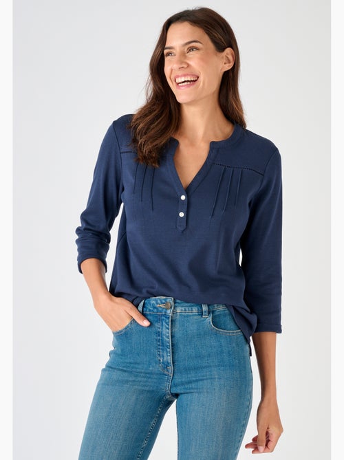 T-shirt uni ou imprimé pur coton - damart - Kiabi