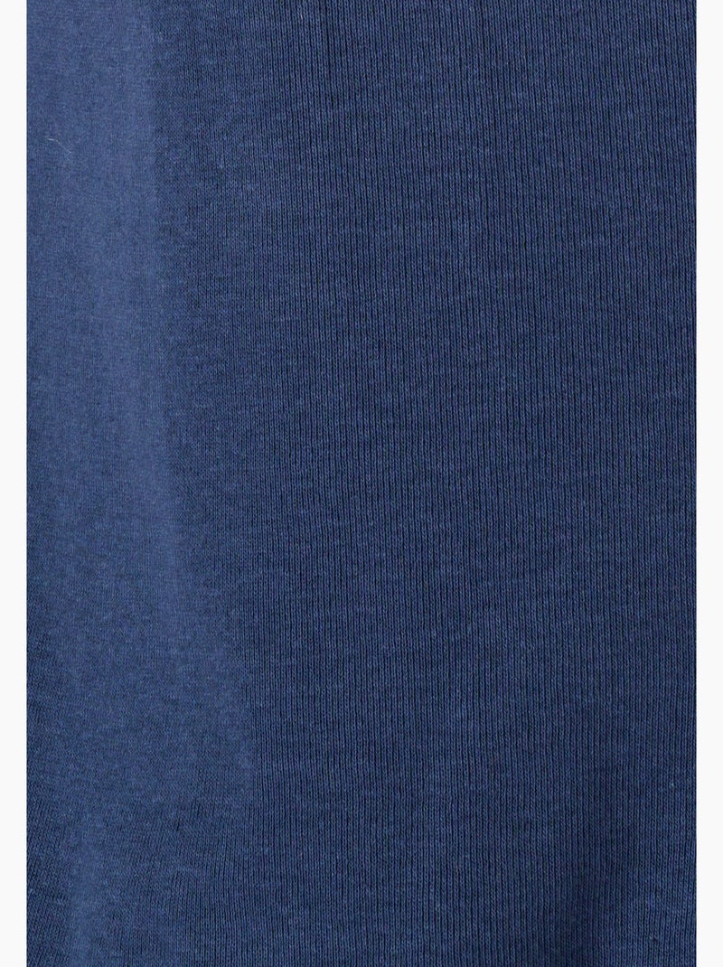 T-shirt uni ou imprimé pur coton - damart Bleu nuit - Kiabi