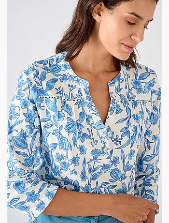 T-shirt uni ou imprimé pur coton - Damart