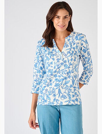 T-shirt uni ou imprimé pur coton - Damart