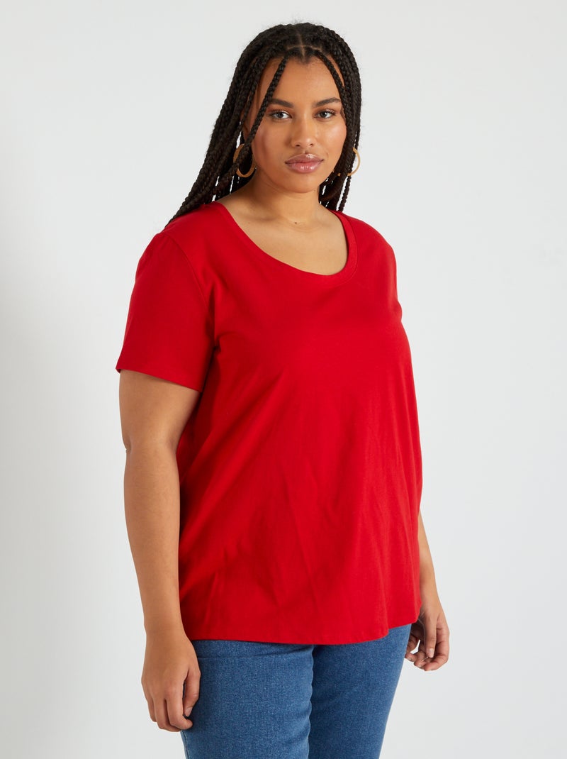 T-shirt Uni Rouge - Kiabi