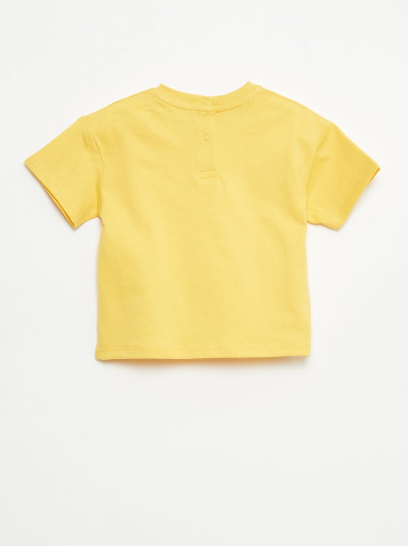 T-shirt uni sans manches Jaune - Kiabi