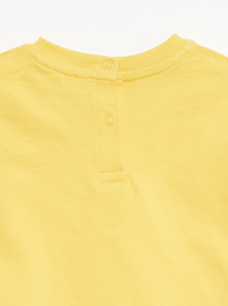 T-shirt uni sans manches Jaune - Kiabi