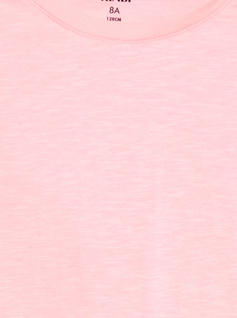 T-shirt uni sans manches ROSE - Kiabi