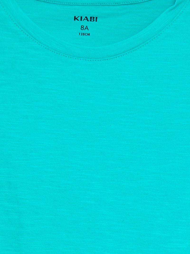 T-shirt uni sans manches VERT - Kiabi