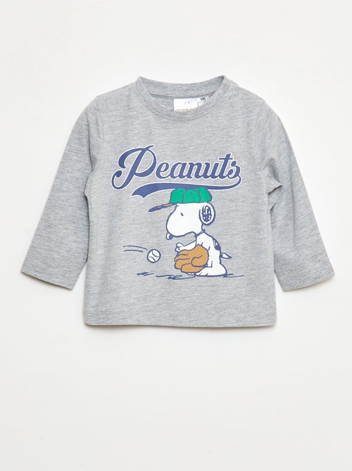 T-shirt uni 'Snoopy' en coton - Kiabi