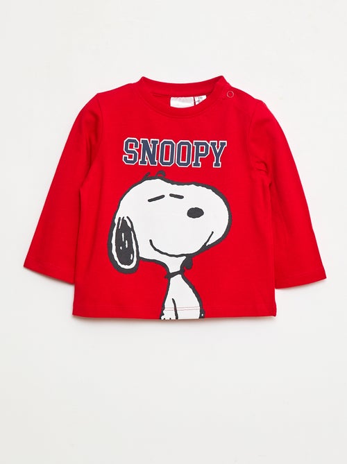 T-shirt uni 'Snoopy' en coton - Kiabi