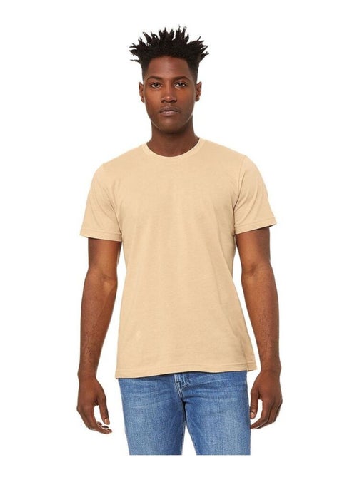 T-shirt unisexe à col ras du cou en jersey Canvas / T-shirt à manches courtes pour hommes - Kiabi