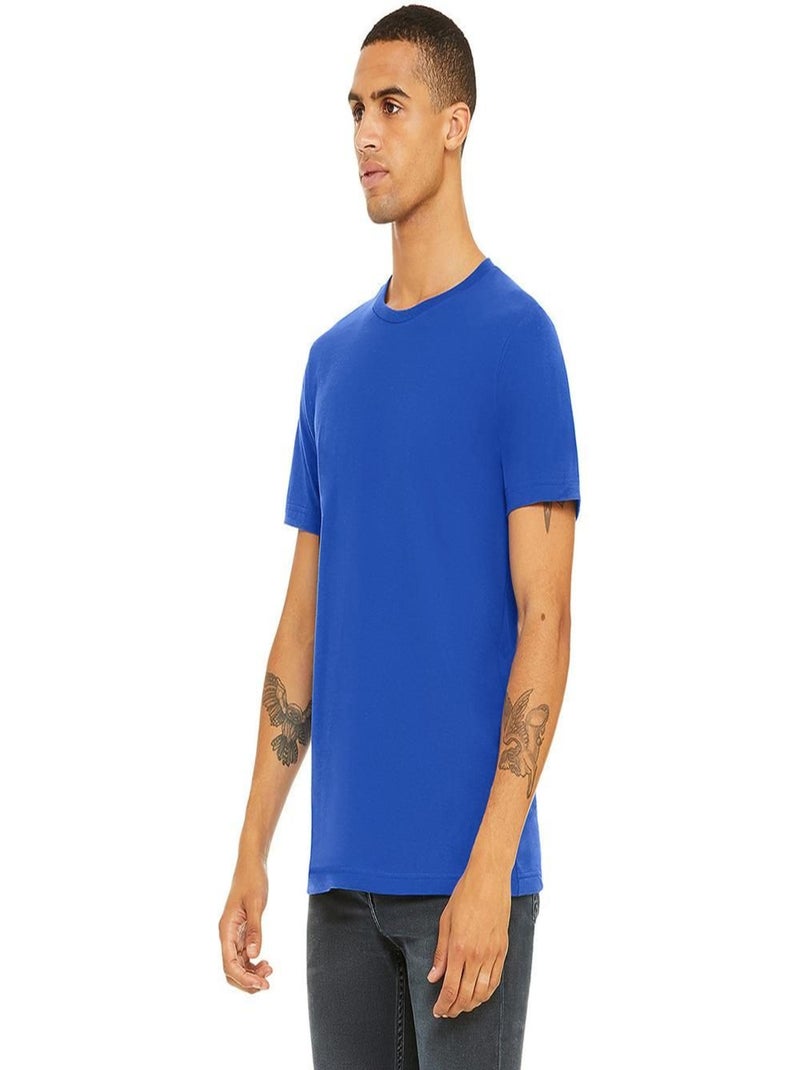 T-shirt unisexe à col ras du cou en jersey Canvas / T-shirt à manches courtes pour hommes Bleu roi - Kiabi