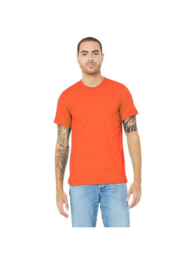 T-shirt unisexe à col ras du cou en jersey Canvas / T-shirt à manches courtes pour hommes Corail - Kiabi