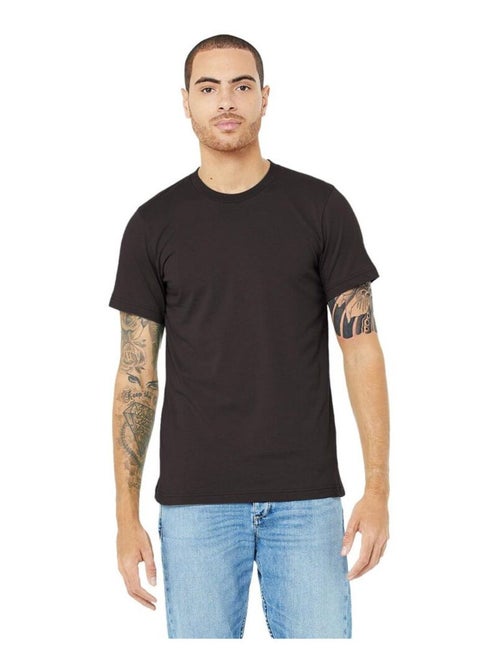 T-shirt unisexe à col ras du cou en jersey Canvas / T-shirt à manches courtes pour hommes - Kiabi