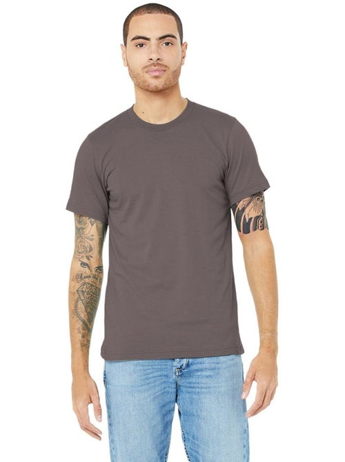 T-shirt unisexe à col ras du cou en jersey Canvas / T-shirt à manches courtes pour hommes - Kiabi