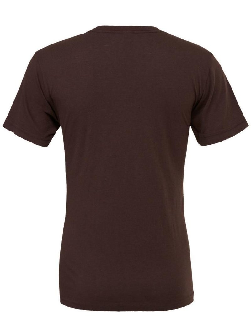 T-shirt unisexe à col ras du cou en jersey Canvas / T-shirt à manches courtes pour hommes Marron - Kiabi